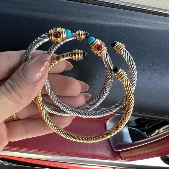 Twisted Stainless Steel Bracelet - Picture 6 of 6